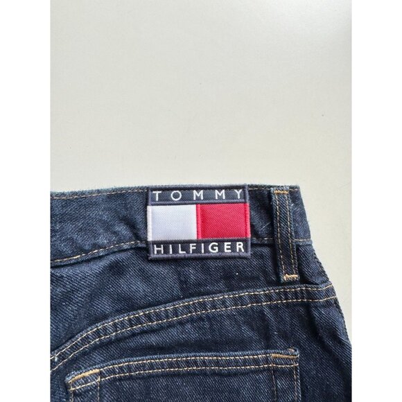 Vintage NWT TOMMY HILFIGER Dark Wash High Rise Flared Bell Bottom Jeans, Size 29 - Picture 9 of 16